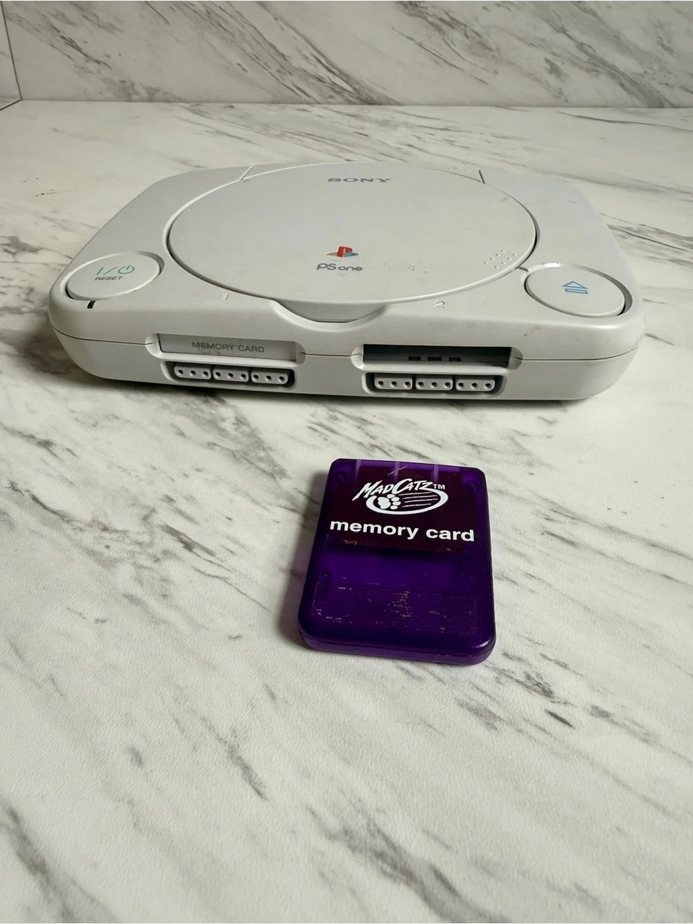 Vintage Sony PSone Slim Console SCPH-101 White Memory Card As-Is